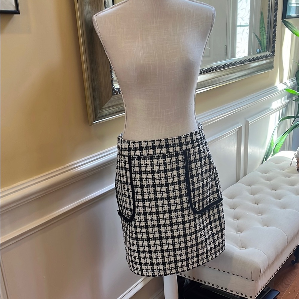 Potter's Pot Black and White Mini Pencil Skirt